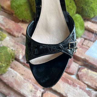 DIOR Quilted Black Patent Leather Heels SZ 38.5 (US 8.5)
