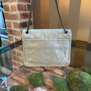 SAINT LAURENT Vintage Leather Niki Baby Shoulder Bag