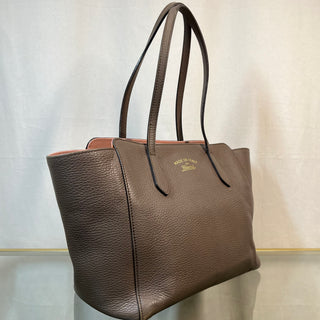 GUCCI Swing Small Mushroom Brown Tote