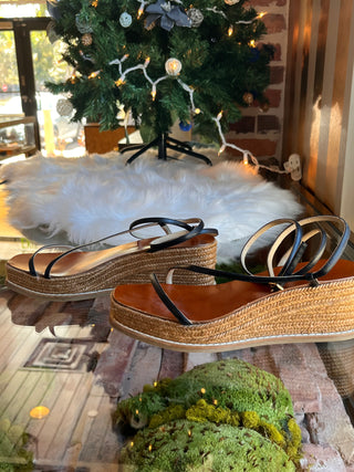 JIMMY CHOO Black Drive Strappy Espadrilles SZ 37