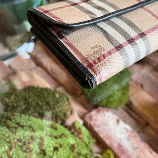 BURBERRY Brown Nova Check Canvas Wallet