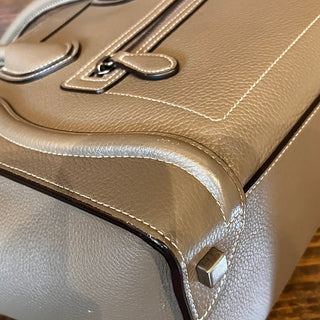 CELINE Luggage Micro Grey Drummed Calfskin Tote