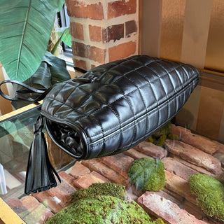 GUCCI Deco Medium Black Leather Quilted Tote