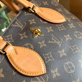LOUIS VUITTON Flower Brown Monogram Canvas Tote