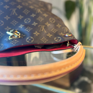 LOUIS VUITTON Gaia Cerise Monogram Canvas Hobo Bag