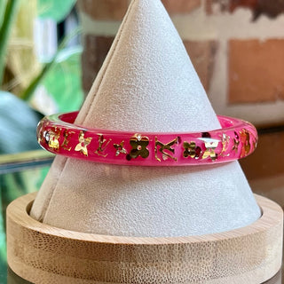 LOUIS VUITTON Rose Pop Resin Swarovski Inclusion PM Bracelet