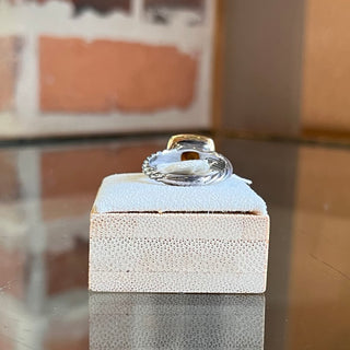 DAVID YURMAN Citrine Noblesse Sterling Silver/Gold Cable Ring SZ 7