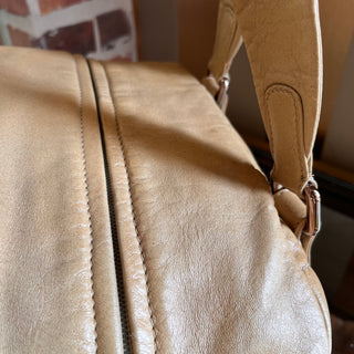 CHANEL Cloudy Bundle Beige Leather Bowler Bag