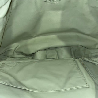 CHANEL Modern Chain White Calfskin Leather Hobo Bag