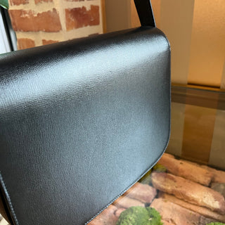 GUCCI Horsebit 1955 Medium Black Leather Shoulder Bag