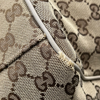 GUCCI Sukey Cream Beige GG Canvas Large Tote Bag