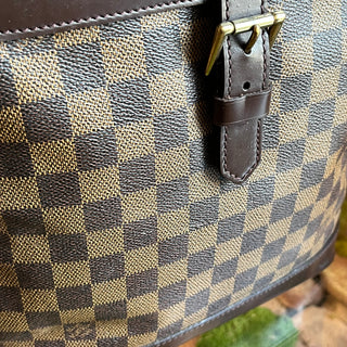 LOUIS VUITTON Soho Brown Damier Ebene Canvas Backpack
