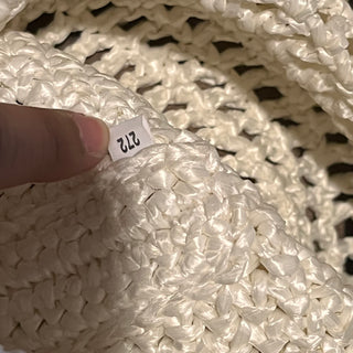 PRADA White Raffia Shopping Tote