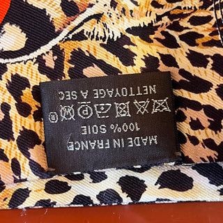 HERMES Jungle Love Love Silk Twilly