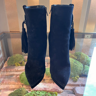 SAINT LAURENT Black Suede Ankle Boots Janis SZ 36 (US 6)