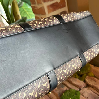 BURBERRY TB Studded Brown Monogram Canvas Book Tote