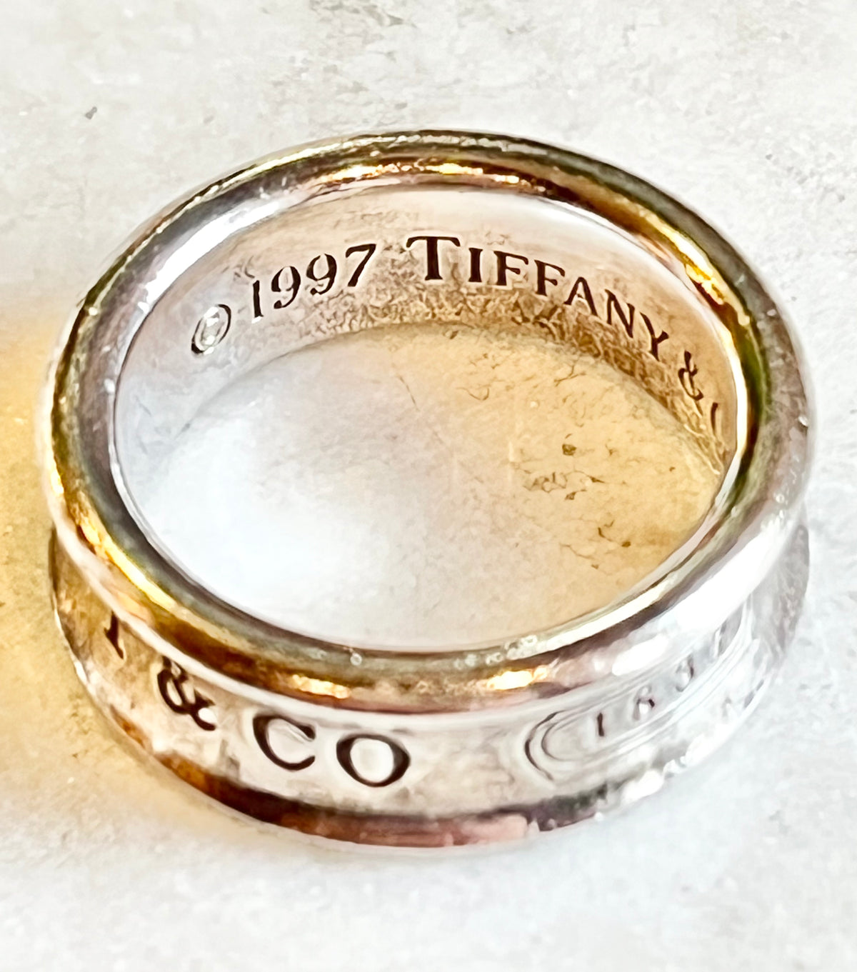 Tiffany &amp; Co. 1837 Concave Band Ring SZ 5.5