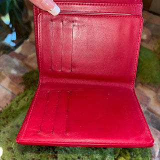 LOUIS VUITTON Red Vernis Card Wallet