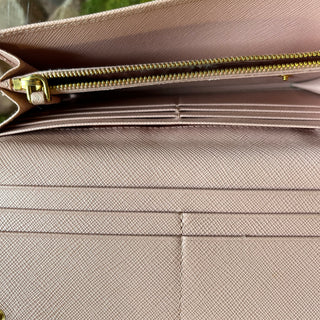 PRADA Pink Saffiano Leather Wallet