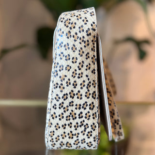 FENDI Leopard Print On Python Flap Shoulder Bag