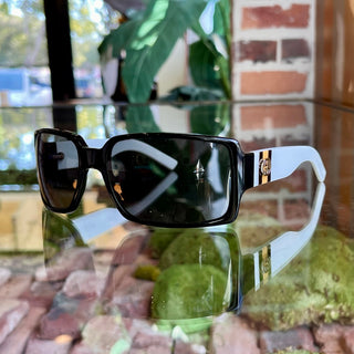 GUCCI GG2563/S Black White Acetate Rectangle Sunglasses
