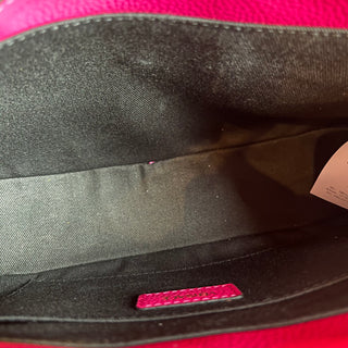 VERSACE Virtus Pink Grained Leather Shoulder Bag