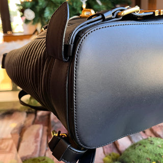 MOSCHINO Biker Jacket  Black Leather Backpack