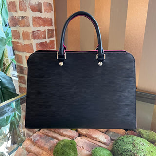 LOUIS VUITTON Epi Tote Vaneau GM Black Hot Pink