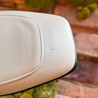 GUCCI White Leather Sylvie Accent Loafers SZ 39.5 (US 9.5)