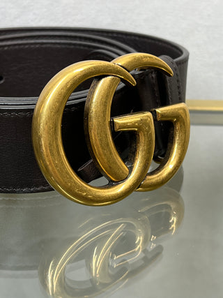 GUCCI GG Marmont Brown Leather Belt 100/40