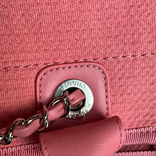 CHANEL Deauville Small Pink Canvas Tote