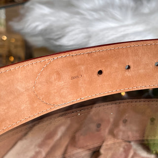 LOUIS VUITTON Belt Vachetta Studded Belt SZ80/32(4US)