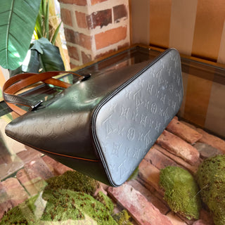 LOUIS VUITTON Stockton Matte Gray Vernis Leather Tote