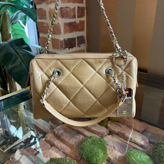 CHANEL Beige Express Bowling Bag