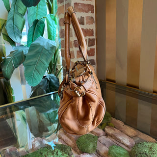 CHLOÉ Paddington Brown Calfskin Leather Satchel Bag