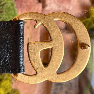 GUCCI GG Marmont Black Leather Belt SZ 85/34
