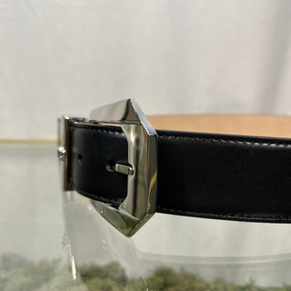 VERSACE Heritage Leather Black Belt 90/36