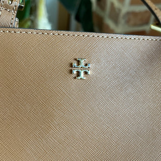 TORY BURCH York Small Brown Leather Tote Bag