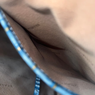 BRAHMIN Athena Tote Blue Melbourne Croc Embossed Leather Tote Bag