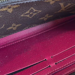 LOUIS VUITTON Clemence LV Monogram Brown Coated Canvas  Wallet