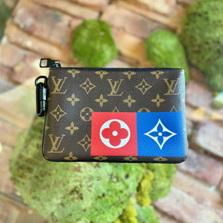 LOUIS VUITTON Monogram Logo Story Zipped Pouch