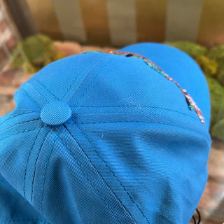 GUCCI Blue Cotton California Sequin Embellished Hat SZM/58CM