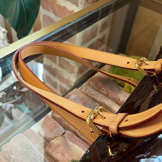 LOUIS VUITTON Rosewood Avenue Amarante Vernis Leather Shoulder Bag