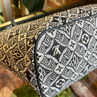 LOUIS VUITTON 1854 Neverfull MM Black Jacquard Canvas Tote Bag