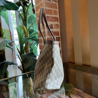 GUCCI Ophidia Medium Beige Brown GG Supreme Canvas Tote