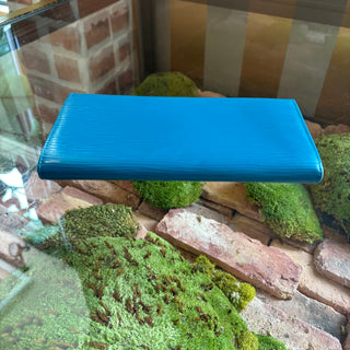 LOUIS VUITTON Blue Sarah Long Epi Leather Wallet