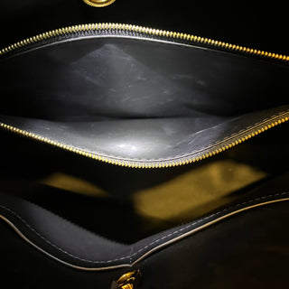 LOUIS VUITTON Milla MM Black Veau Nuage Leather Tote Bag