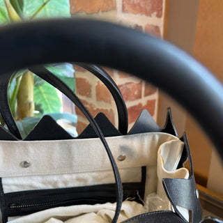 CELINE Medium Phantom Luggage Black Cut Out Calfskin Leather Tote Bag