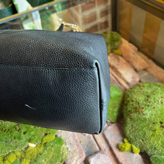 GUCCI Medium Soho Chain Black Pebbled Calfskin Leather Shoulder Bag