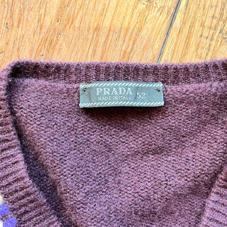 PRADA Purple Cashmere Mens Sweater SZ52(42US)